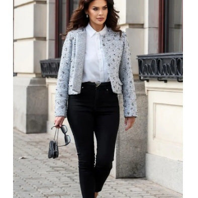 Dames élégante veste avec design texturé Chic und Stil