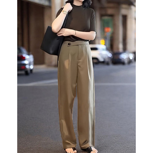 Pantalons larges à taille haute pour femmes Chic und Stil