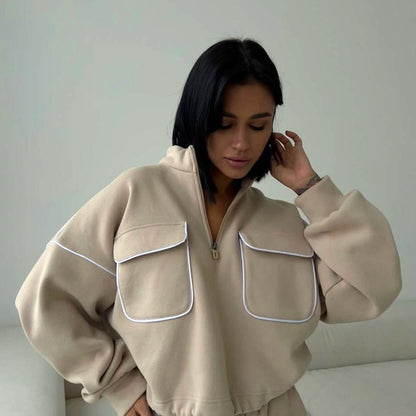 Dames combinaison de sport confortable avec poches modernes Chic und Stil