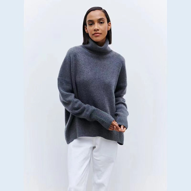 Pull à col loop pour femmes en matériau doux Chic und Stil