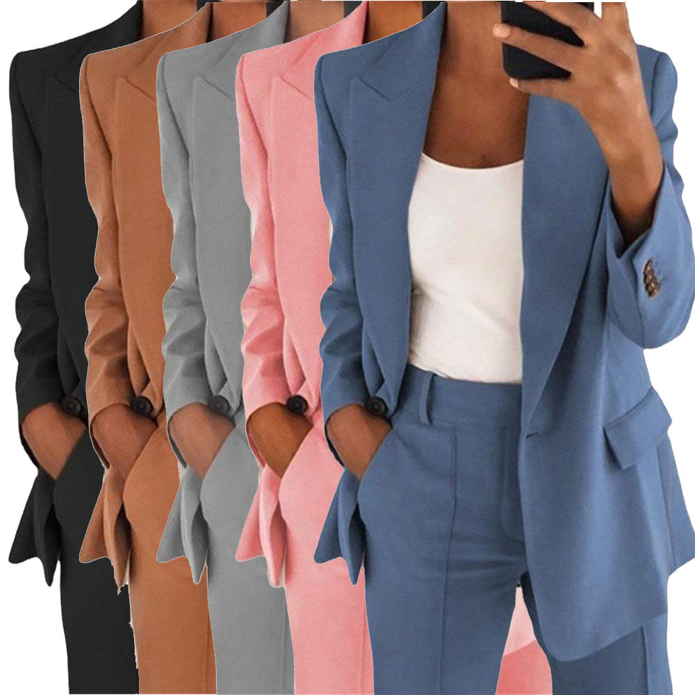 Dames Blazer élégant avec coupe cintrée et poches pratiques Chic und Stil