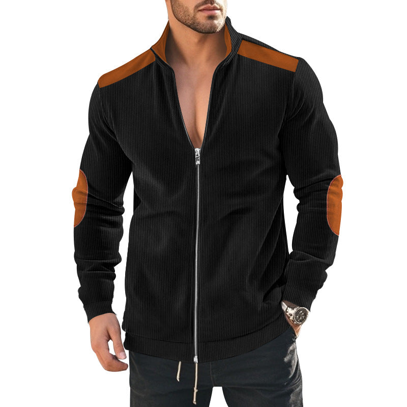 Veste de loisirs sportive pour hommes en tissu structuré avec détails contrastés Chic und Stil