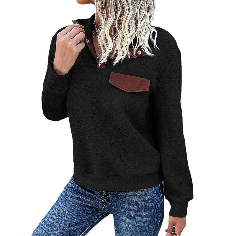 Femme pull à col montant tendance Chic und Stil