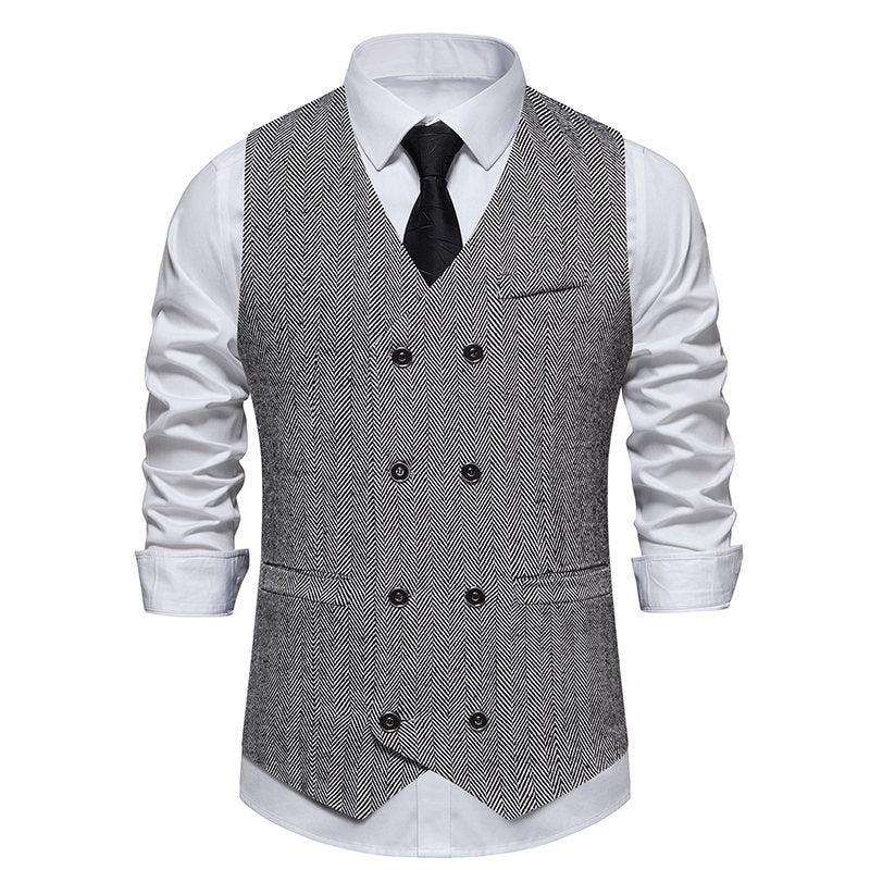Elegant vest for men in herringbone pattern Chic and Style