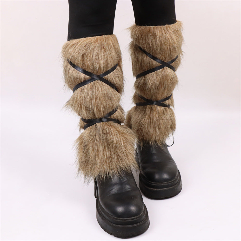 Collants en peluche pour femmes avec sangles Chic und Stil