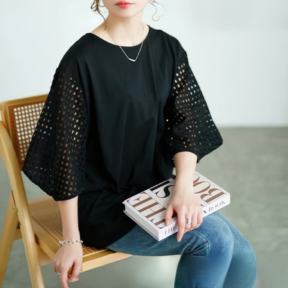 Dames haut élégant avec manches structurées Chic und Stil