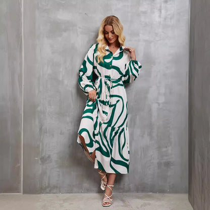 Robe chemise pour femme avec motif graphique Chic und Stil