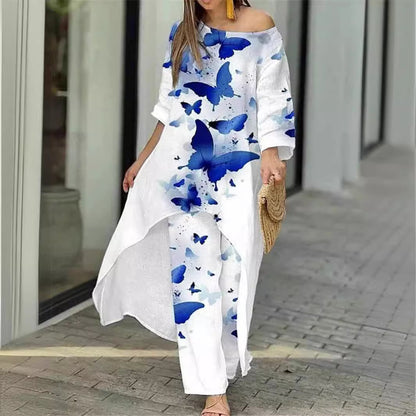 Robe maxi fluide pour femmes avec design floral Chic und Stil