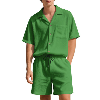 Ensemble décontracté pour hommes avec haut court et shorts élastiques Chic und Stil