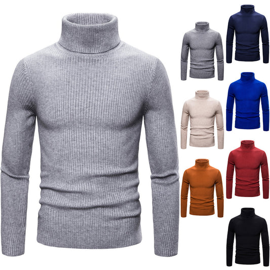 Pullover for men with a fashionable turtleneck made of high-quality knit Chic and Style