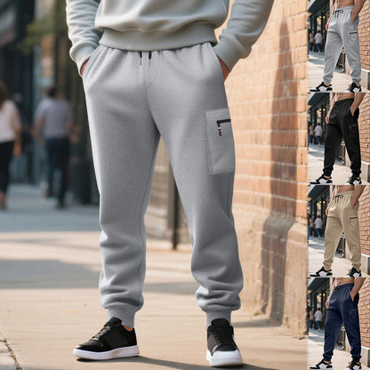 Men's Casual Cargo Jogging Pants with Practical Side Pockets and Elastic Waistband Chic and Style