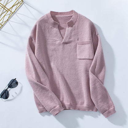 Pull décontracté pour femme avec détails de boutons et poche poitrine Chic und Stil