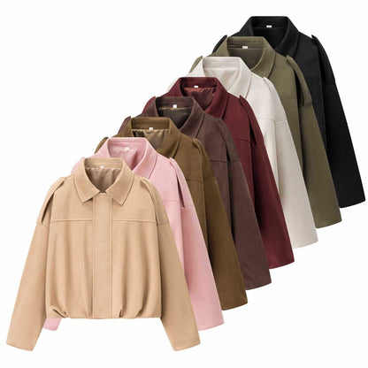 Damen Übergangsjacke mit voluminösen Ärmeln und eleganter Kapuze Chic und Stil