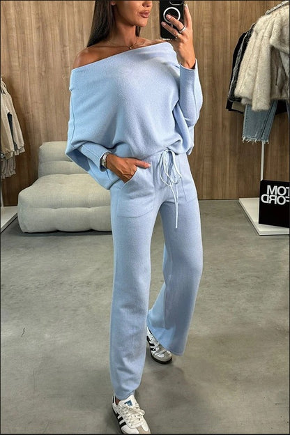 Dames ensemble tricot décontracté et élégant à coupe ample Chic und Stil