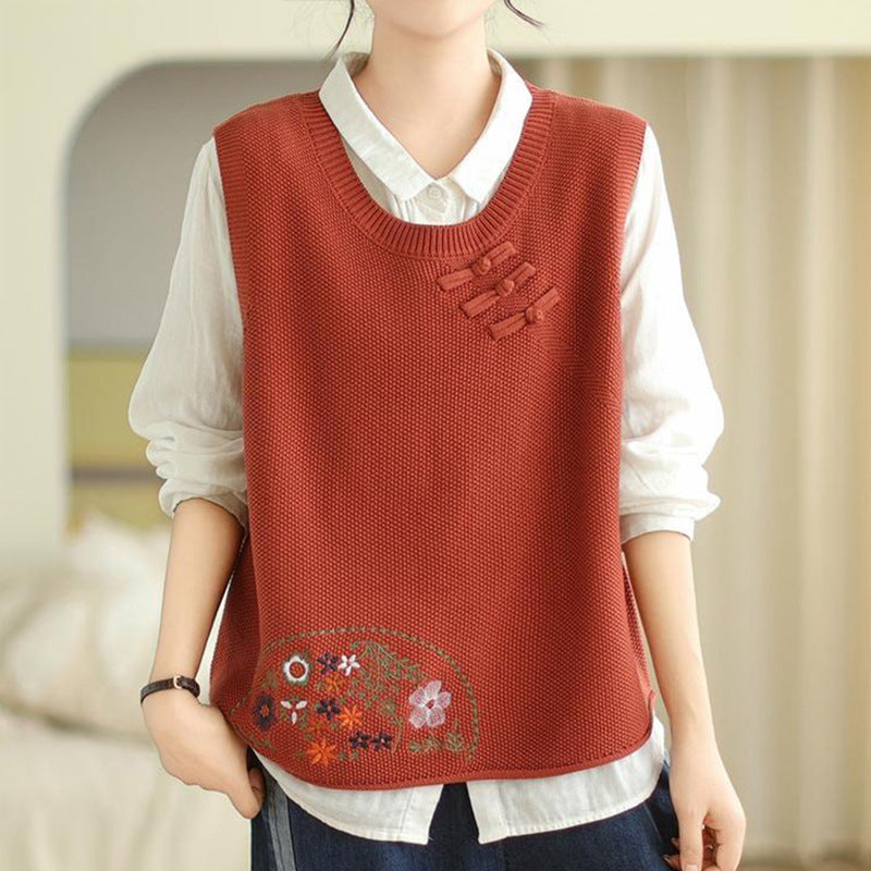 Pull en tricot pour femmes avec broderie décorative Chic und Stil