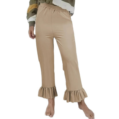 Women's leisure pants with ruffle finishes Chic und Stil