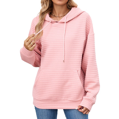 Dames hoodie avec des détails de structure particuliers Chic und Stil