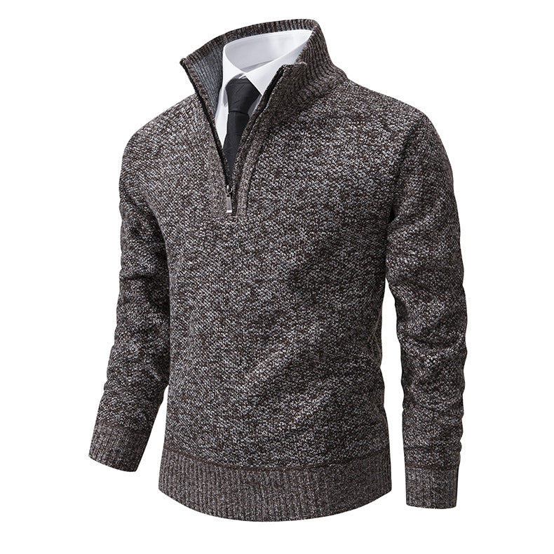 Pull homme avec col montant et zip attrayant Chic und Stil