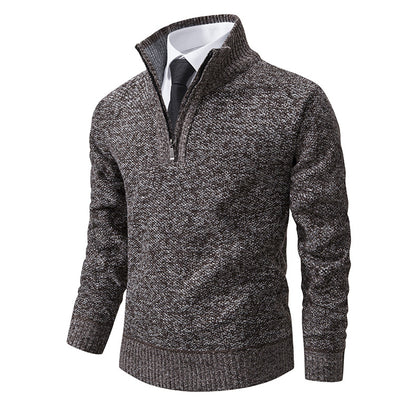 Pull homme avec col montant et zip attrayant Chic und Stil
