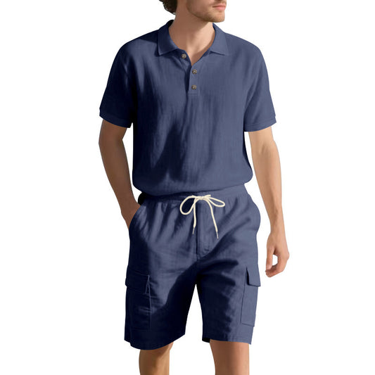 Homme Polo et Shorts Cargo Set Chic und Stil