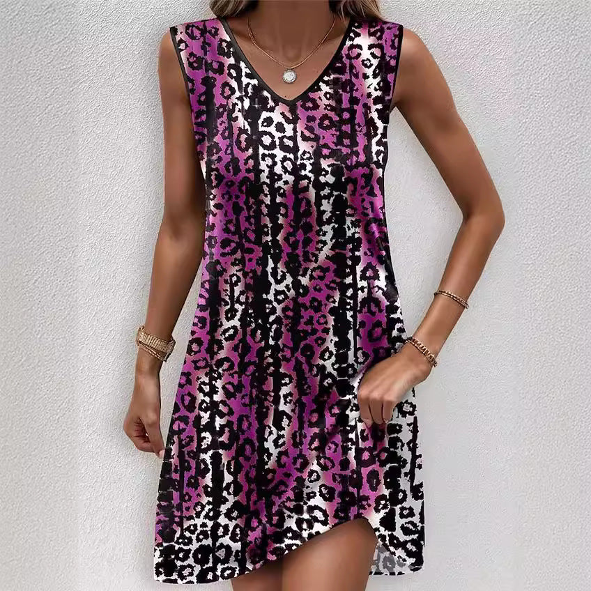 Robe d'été pour femmes avec un élégant imprimé léopard et une coupe flatteuse Chic und Stil