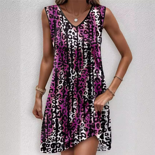 Robe d'été pour femmes avec un élégant imprimé léopard et une coupe flatteuse Chic und Stil