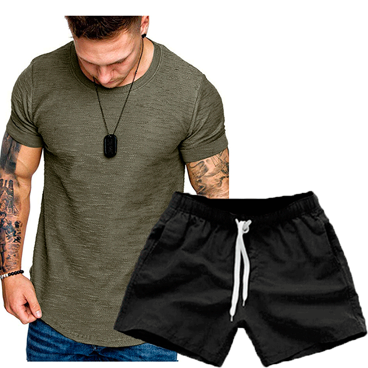 Homme T-shirt de loisirs et set de shorts Chic und Stil