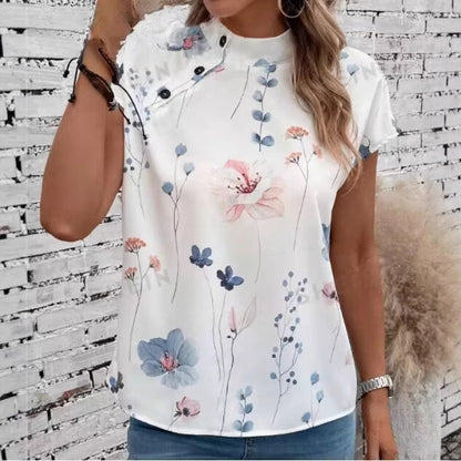 Chemisier femme avec motif floral et manches cape Chic und Stil