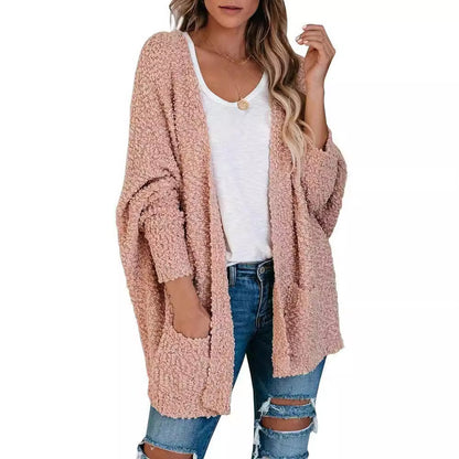 Dames Grand Cardigan avec structure lâche Chic und Stil