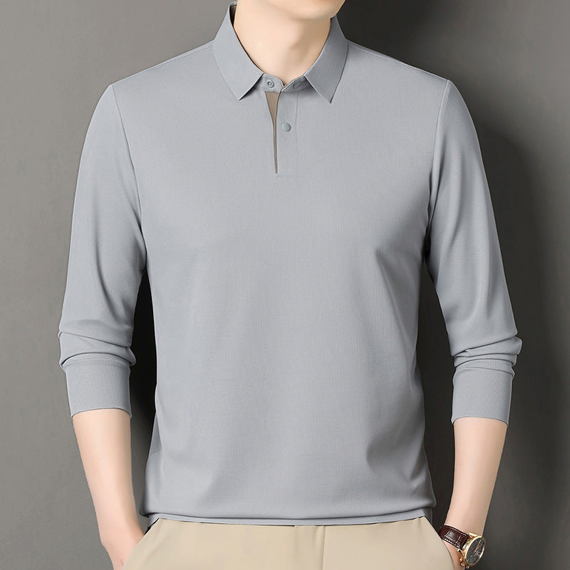 Men's 3/4 Sleeve Polo in Breathable Functional Fabric Chic and Style