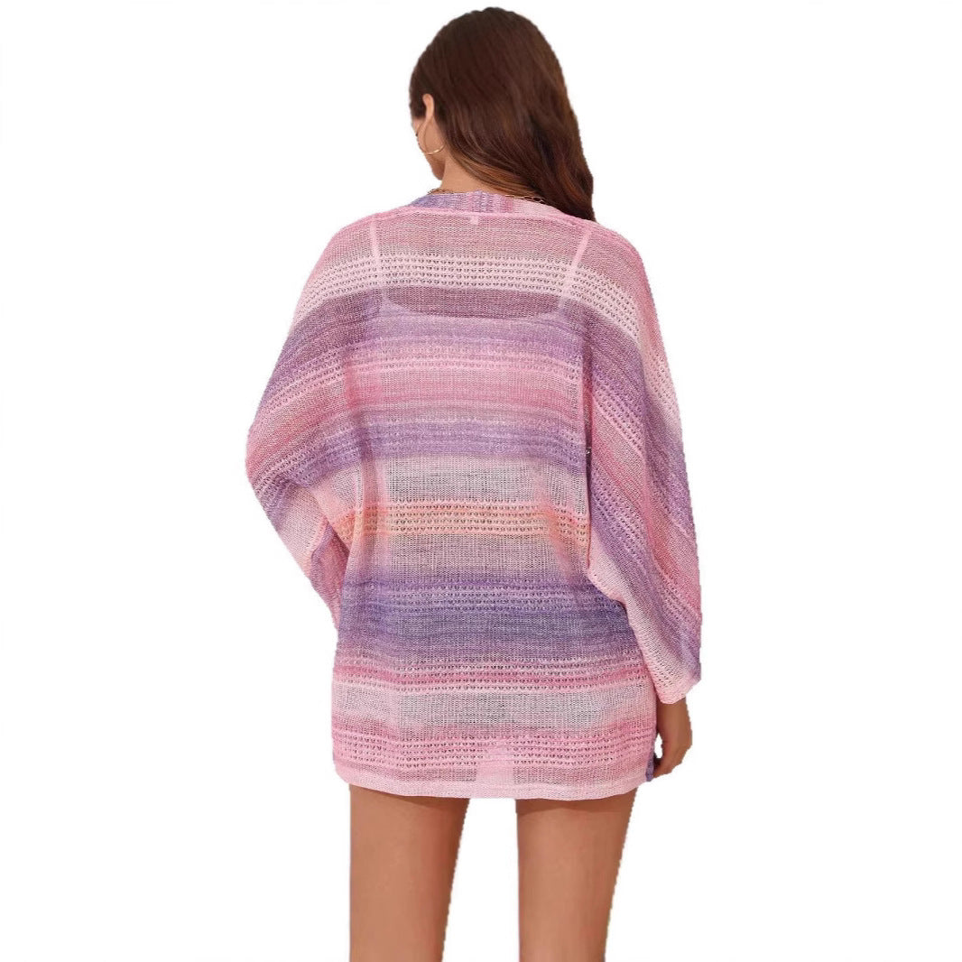 Ladies airy kimono with watercolor pattern Chic and Style