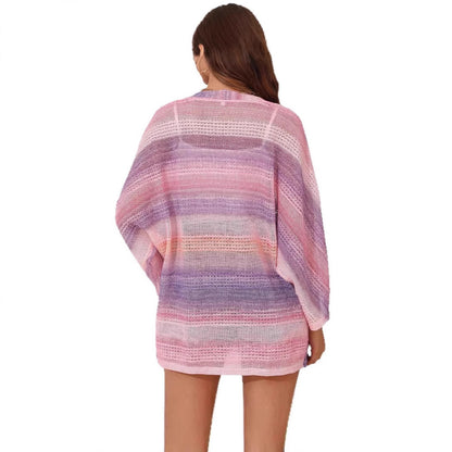 Ladies airy kimono with watercolor pattern Chic and Style