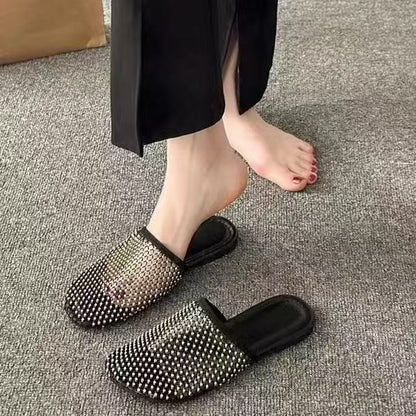 Mules à brides pour femmes avec ornement en strass Chic und Stil
