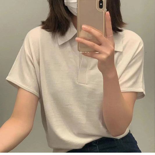 Chemise polo classique à manches courtes pour femmes Chic und Stil