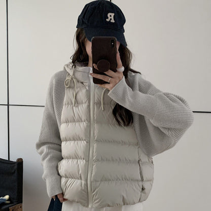 Dames isolerende hybride jas met volumineuze mouwen en capuchon Chic und Stil