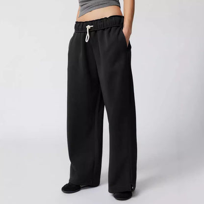 Chic and Stylish wide casual pants for ladies with elastic waist and drawstring