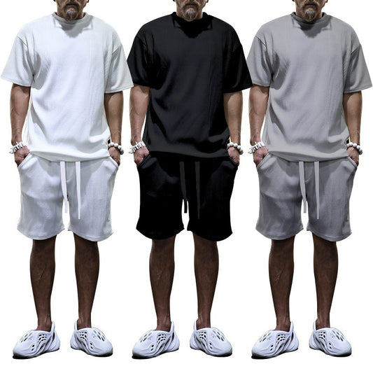 Ensemble de sport respirant pour hommes avec t-shirt à manches courtes et shorts Chic und Stil