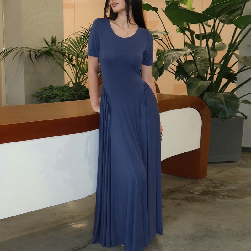 Robe Maxi Élégante pour Femmes avec Poches Latérales Chic und Stil