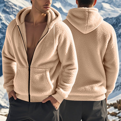 Veste à capuche en polaire pour hommes avec poches pratiques et coupe moderne Chic und Stil