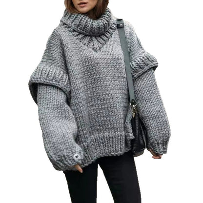 Dames Gros Tricot Pull Chic und Stil