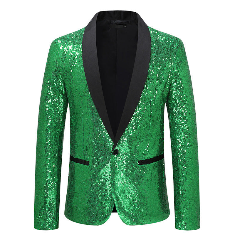 Dames Bl sparkling blazer avec revers noir Chic und Stil
