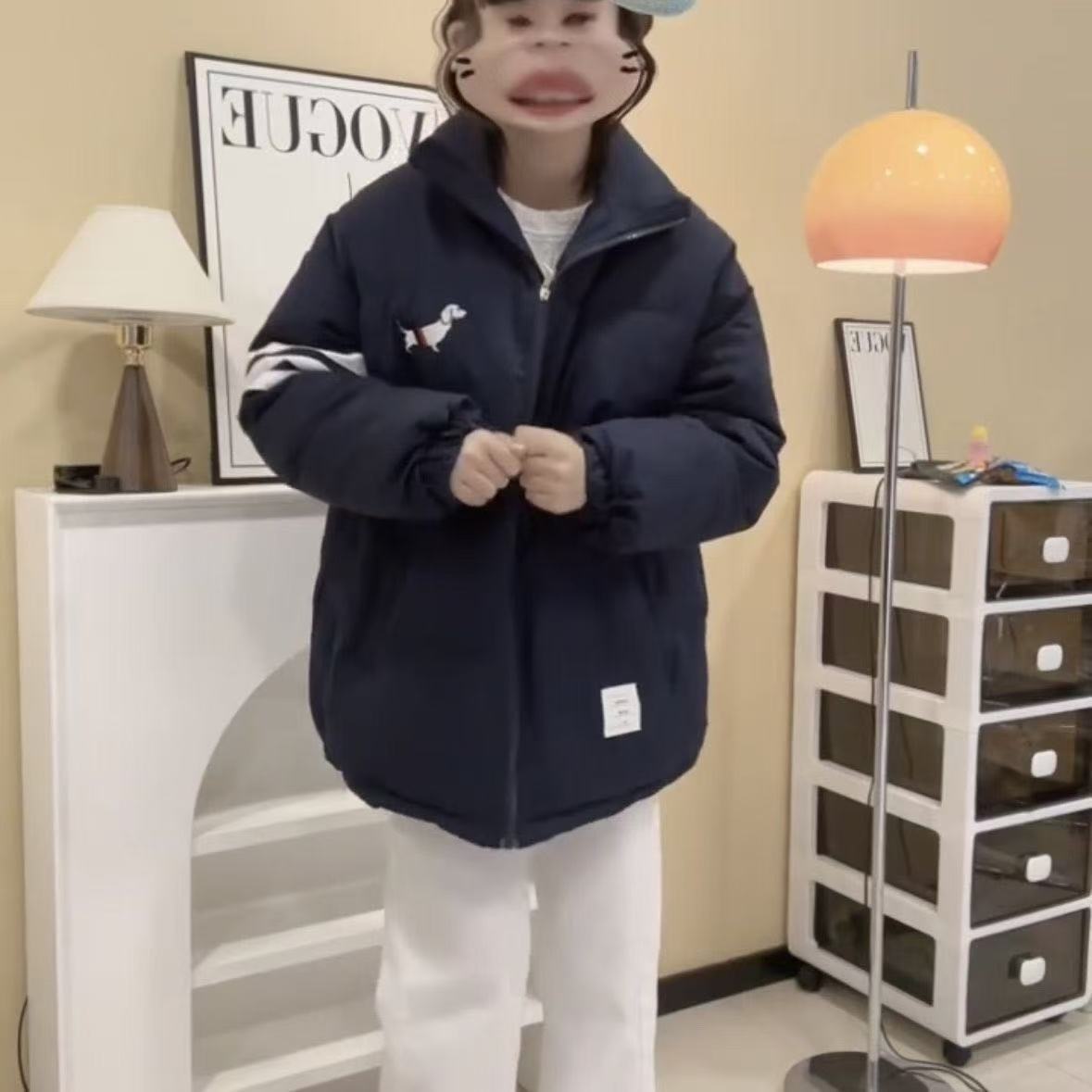 Veste d'hiver surdimensionnée pour femmes avec design matelassé Chic & Stil