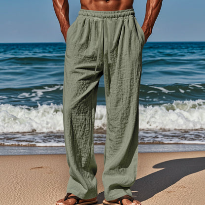 Lightweight beach pants for men with elastic waistband and practical pockets Chic and Style