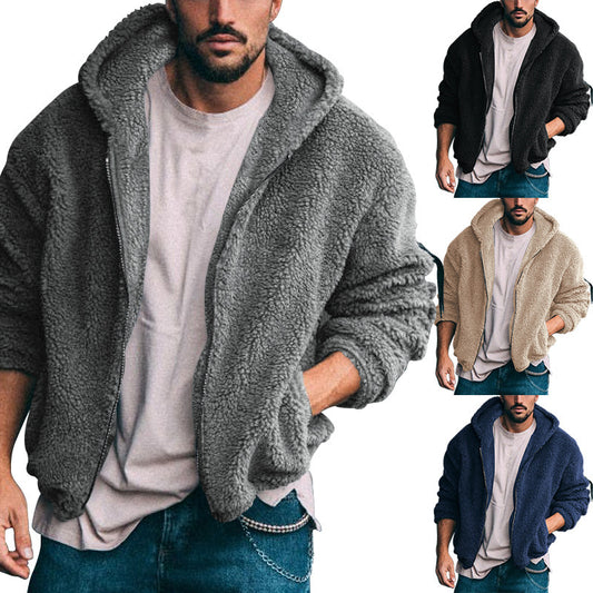 Veste en fleece douce pour hommes avec col haut et fermeture éclair pratique Chic und Stil