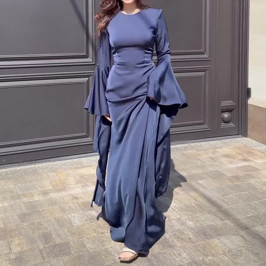 Dames Robe de soirée élégante avec des manches volumineuses et coupe près du corps Chic und Stil