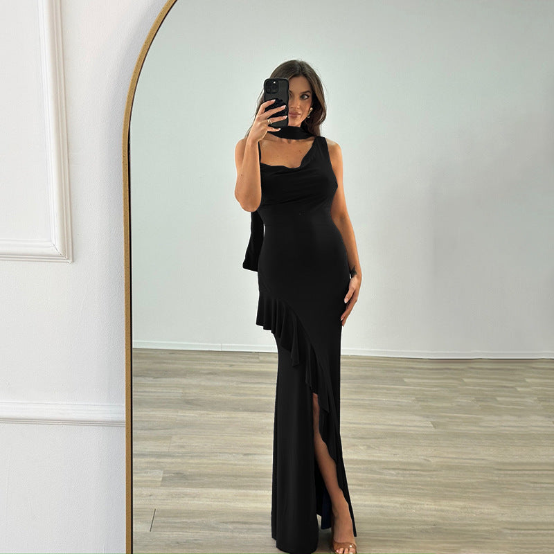 Dames Robe de soirée élégante fendue Chic und Stil