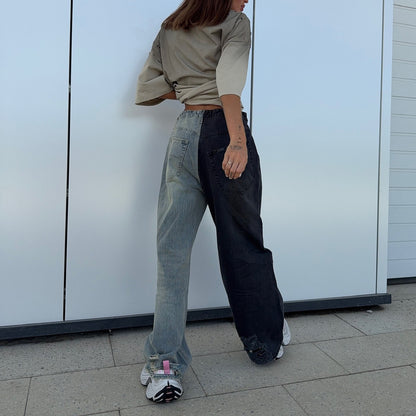 Dames Designer Baggy-Jeans Chic und Stil