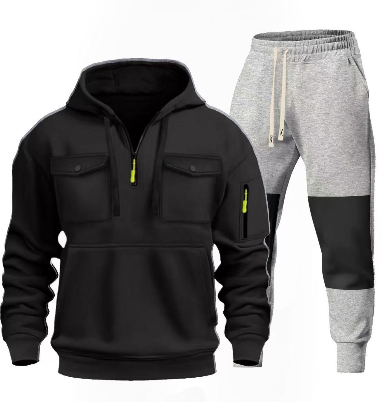 Chic and Style functional sweatshirt and jogger pants set for men