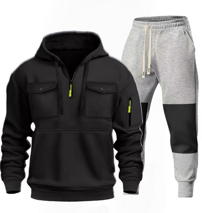 Chic and Style functional sweatshirt and jogger pants set for men