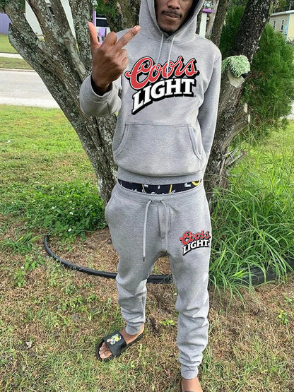 Women's hoodie and jogger pants set with modern logo design Chic und Stil